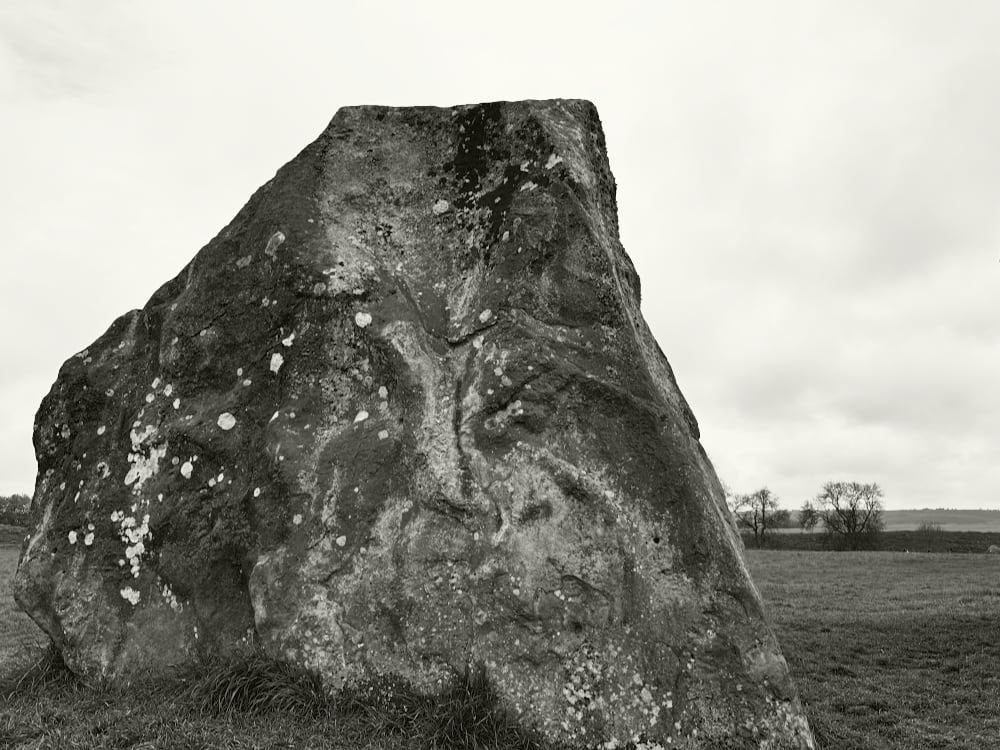 One of the stones in the northern circle's "Cove" at Avebury