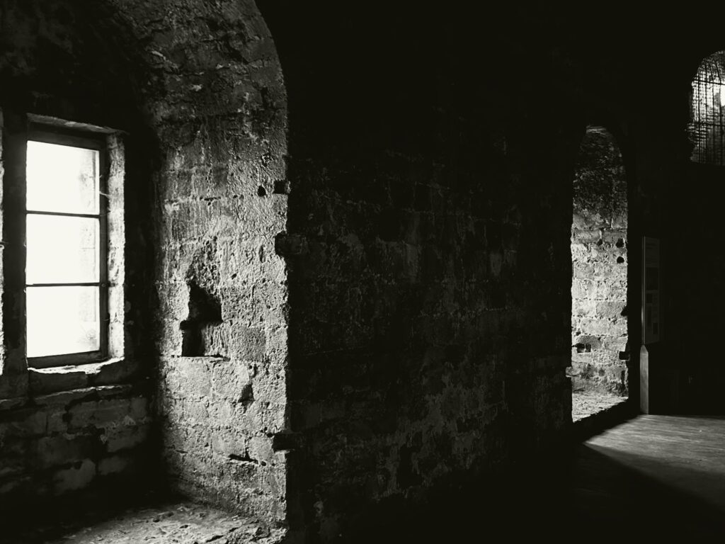 Inside the main keep